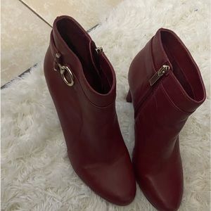 Bandolino Leather Red Booties